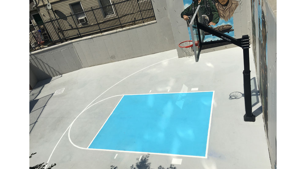 Basketball Court Installation, Basketball Court Painting, Basketball